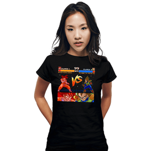 Shirts Fitted Shirts, Woman / Small / Black Goku VS Vegeta Alternate Version