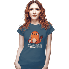 Load image into Gallery viewer, Shirts Fitted Shirts, Woman / Small / Indigo Blue Firestarter
