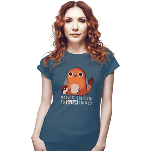 Shirts Fitted Shirts, Woman / Small / Indigo Blue Firestarter