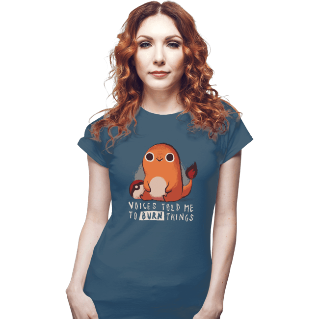Shirts Fitted Shirts, Woman / Small / Indigo Blue Firestarter
