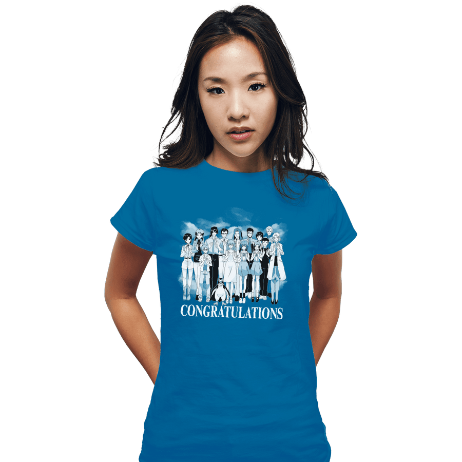 Shirts Fitted Shirts, Woman / Small / Sapphire Congratulations