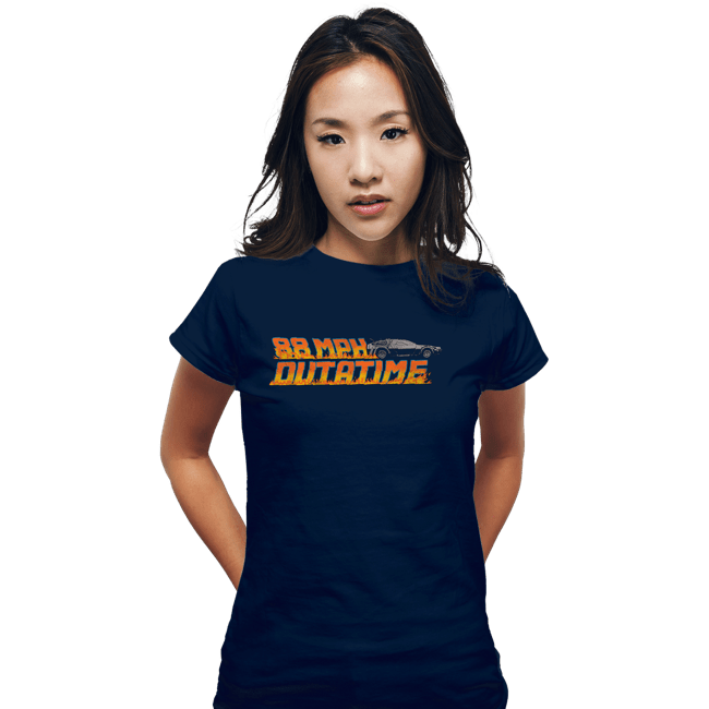Daily_Deal_Shirts Fitted Shirts, Woman / Small / Navy Vintage Outatime