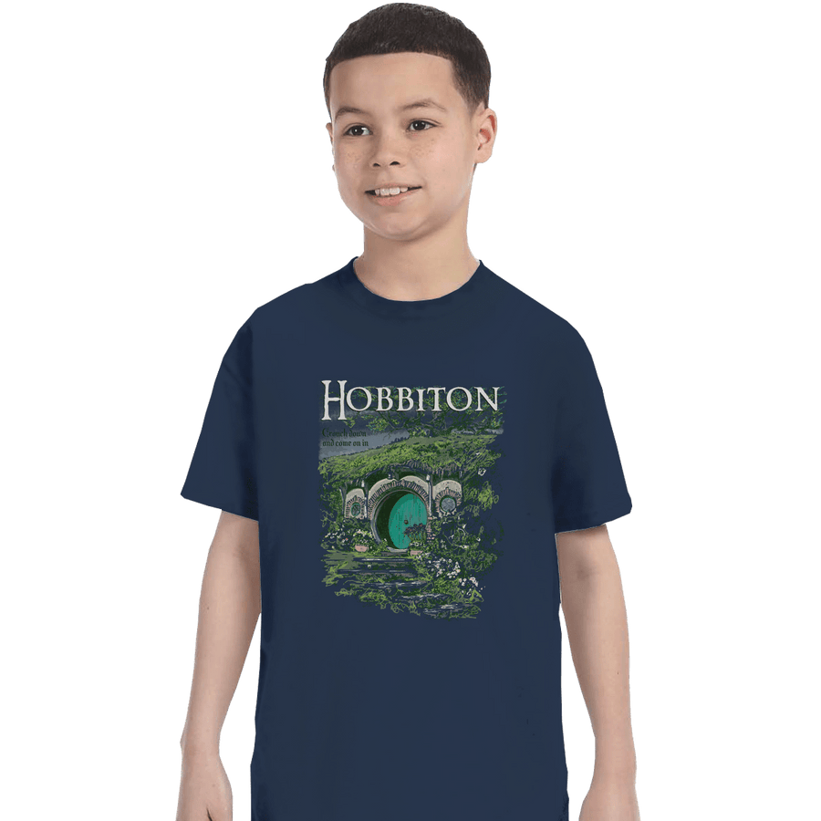 Shirts T-Shirts, Youth / XL / Navy Visit Hobbiton