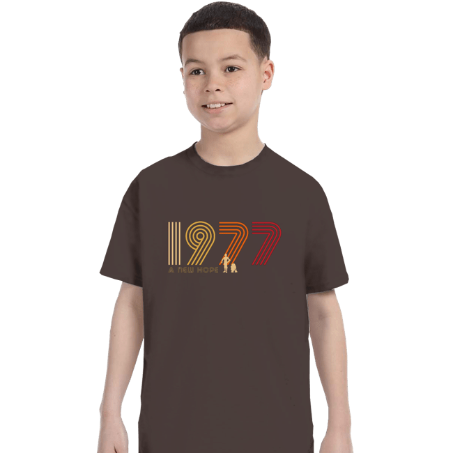 Shirts T-Shirts, Youth / XS / Dark Chocolate 1977 A New Hope