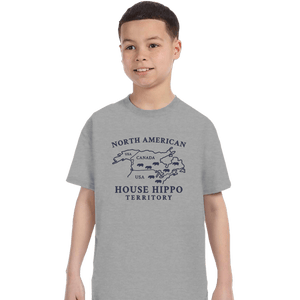 Daily_Deal_Shirts T-Shirts, Youth / XS / Sports Grey House Hippo Awareness