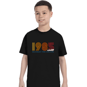 Shirts T-Shirts, Youth / XS / Black 1985 DeLorean Time Machine