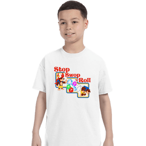 Shirts T-Shirts, Youth / XS / White Stop Swop 'N' Roll