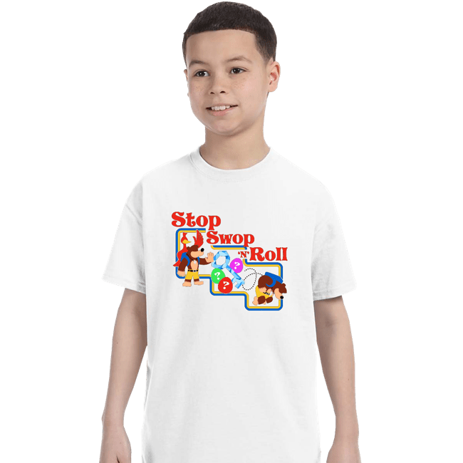 Shirts T-Shirts, Youth / XS / White Stop Swop 'N' Roll