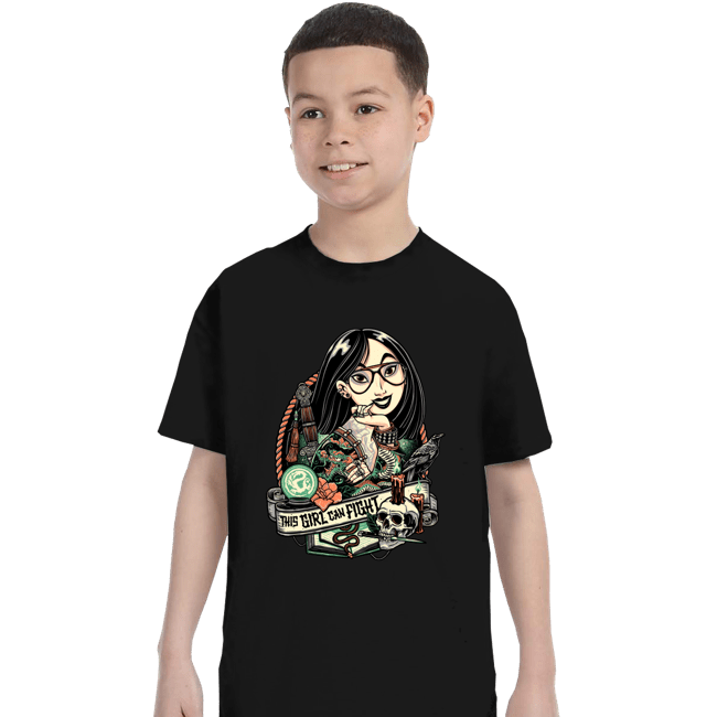 Secret_Shirts T-Shirts, Youth / XS / Black This Girl Can Fight!