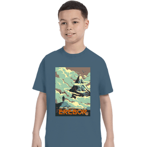 Shirts T-Shirts, Youth / XS / Indigo Blue Visit Erebor