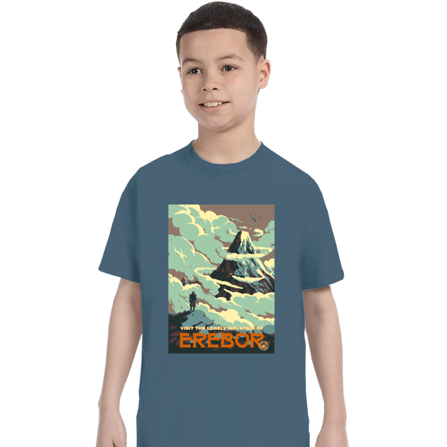 Shirts T-Shirts, Youth / XS / Indigo Blue Visit Erebor