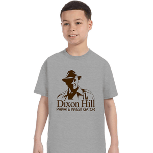 Daily_Deal_Shirts T-Shirts, Youth / XS / Sports Grey Dixon Hill Private Investigator