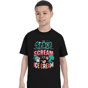 Daily_Deal_Shirts T-Shirts, Youth / XS / Black Scream for Ice Cream