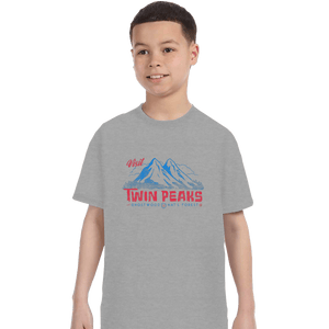 Shirts T-Shirts, Youth / Small / Sports Grey Visit Twin Peaks