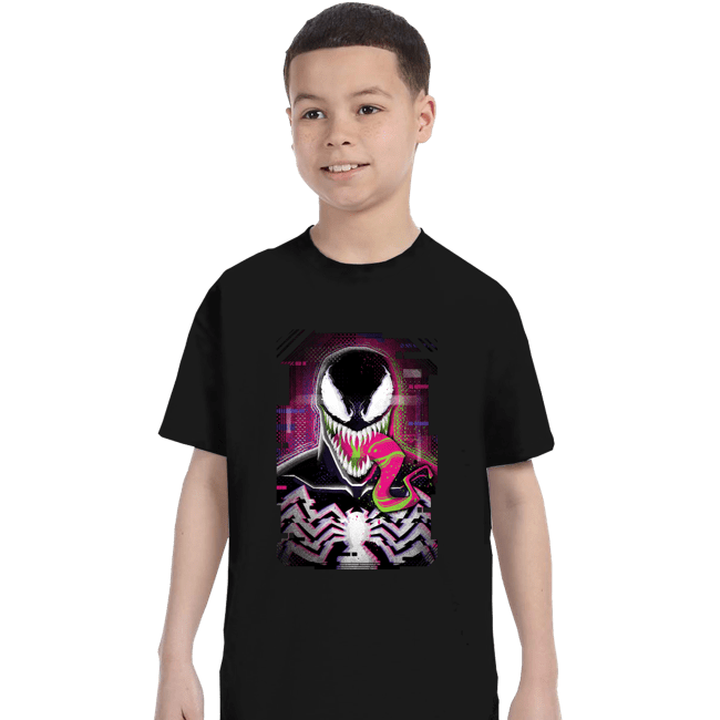 Secret_Shirts T-Shirts, Youth / XS / Black Venom Glitch