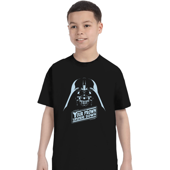 Shirts T-Shirts, Youth / XS / Black Frown Upside Down