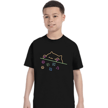 Load image into Gallery viewer, Daily_Deal_Shirts T-Shirts, Youth / XS / Black Neon DND Cat
