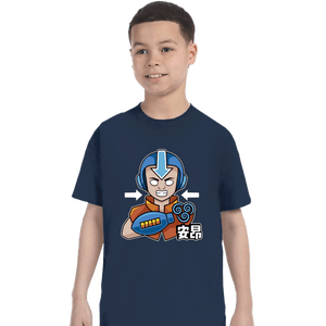 Shirts T-Shirts, Youth / XS / Navy Aang Man