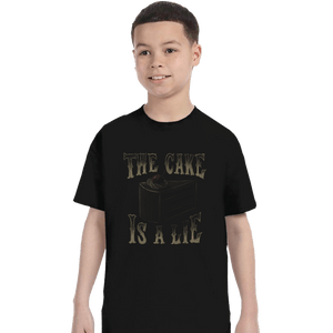 Shirts T-Shirts, Youth / XS / Black The Cake Is A Lie