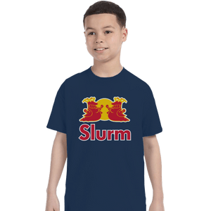 Shirts T-Shirts, Youth / Small / Navy Slurm Energy Drink