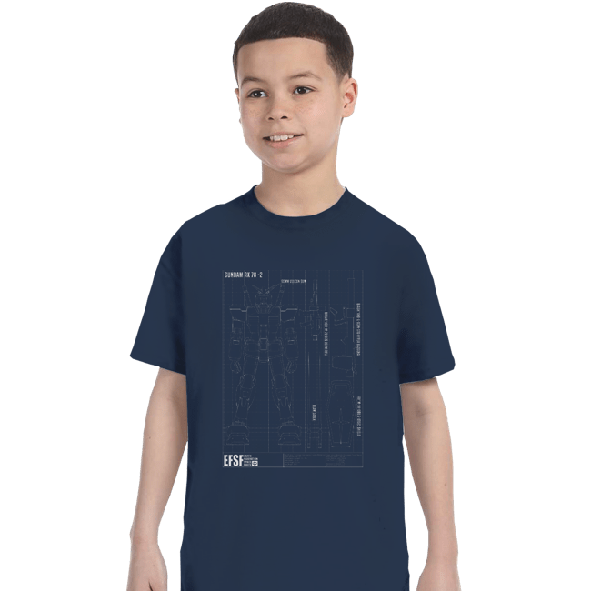 Secret_Shirts T-Shirts, Youth / XS / Navy RX 78 2 Blueprint