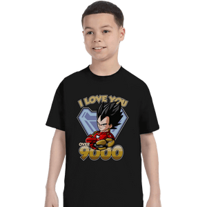 Shirts T-Shirts, Youth / XL / Black I Love You Over 9000