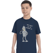 Load image into Gallery viewer, Shirts T-Shirts, Youth / XS / Navy Disappointed
