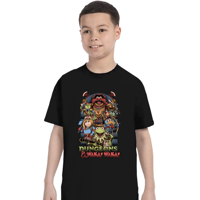 Secret_Shirts T-Shirts, Youth / XS / Black Dungeons And Waka Waka!