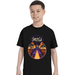 Daily_Deal_Shirts T-Shirts, Youth / XS / Black Godzilla Metal