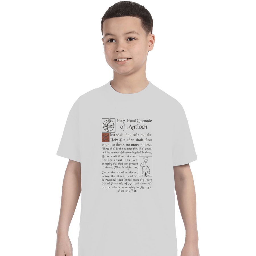 Shirts T-Shirts, Youth / XL / White Holy Hand Grenade Script