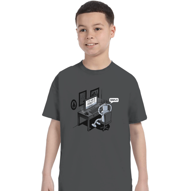 Secret_Shirts T-Shirts, Youth / XS / Charcoal Robot's Problem