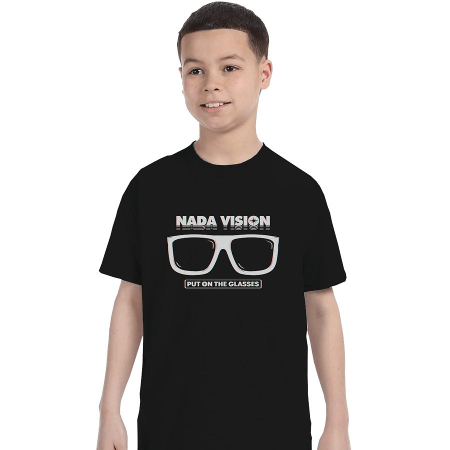 Shirts T-Shirts, Youth / XL / Black Nada Vision