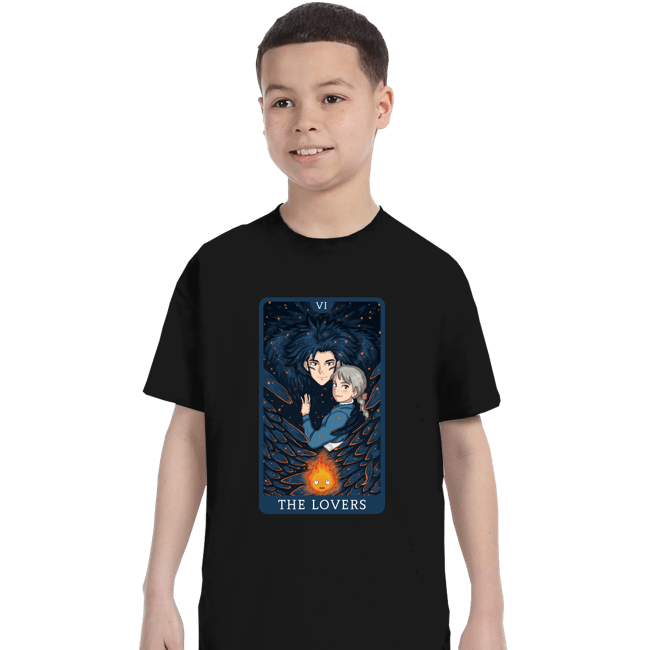 Daily_Deal_Shirts T-Shirts, Youth / XS / Black Tarot Ghibli The Lovers
