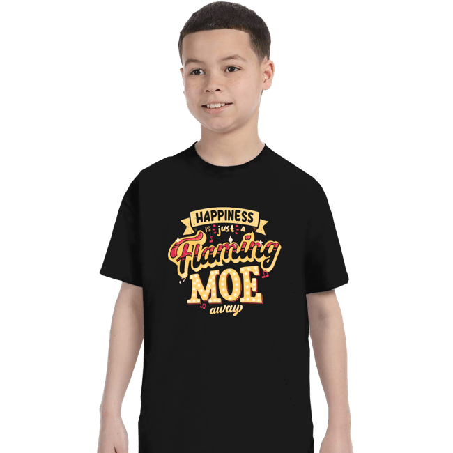 Daily_Deal_Shirts T-Shirts, Youth / XS / Black Just A Flaming Moe Away