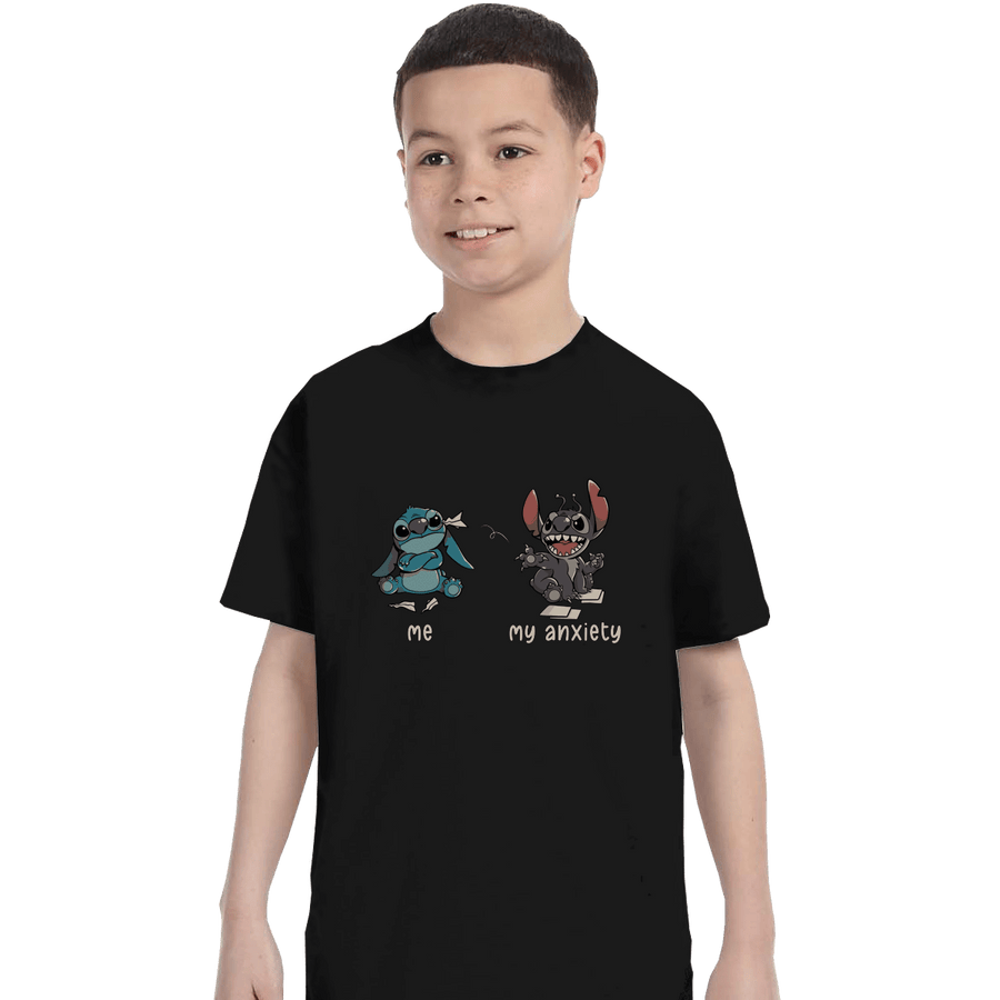 Shirts T-Shirts, Youth / XS / Black Anxiety