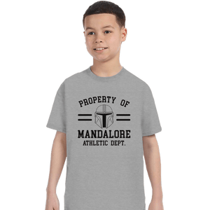 Secret_Shirts T-Shirts, Youth / XS / Sports Grey Property Of Mandalore