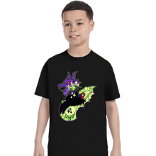Load image into Gallery viewer, Shirts T-Shirts, Youth / XS / Black Magical Silhouettes - Maleficent
