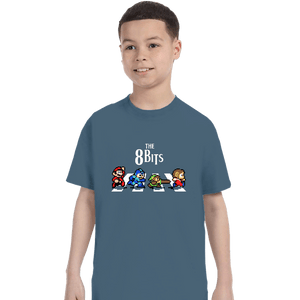 Daily_Deal_Shirts T-Shirts, Youth / XS / Indigo Blue The 8 Bits