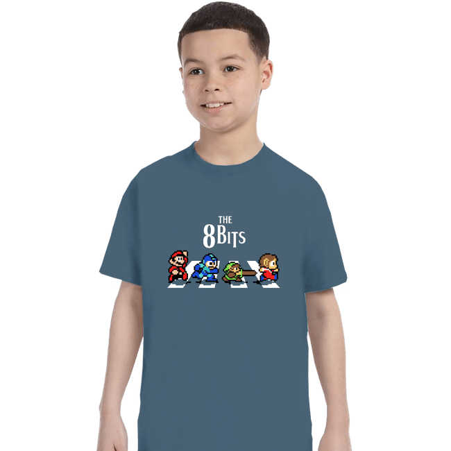 Daily_Deal_Shirts T-Shirts, Youth / XS / Indigo Blue The 8 Bits