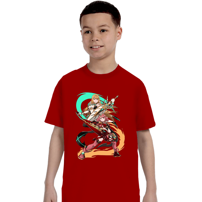Daily_Deal_Shirts T-Shirts, Youth / XS / Red Dual Sword Users