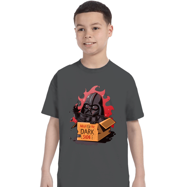 Daily_Deal_Shirts T-Shirts, Youth / XS / Charcoal Adopt The Dark Side