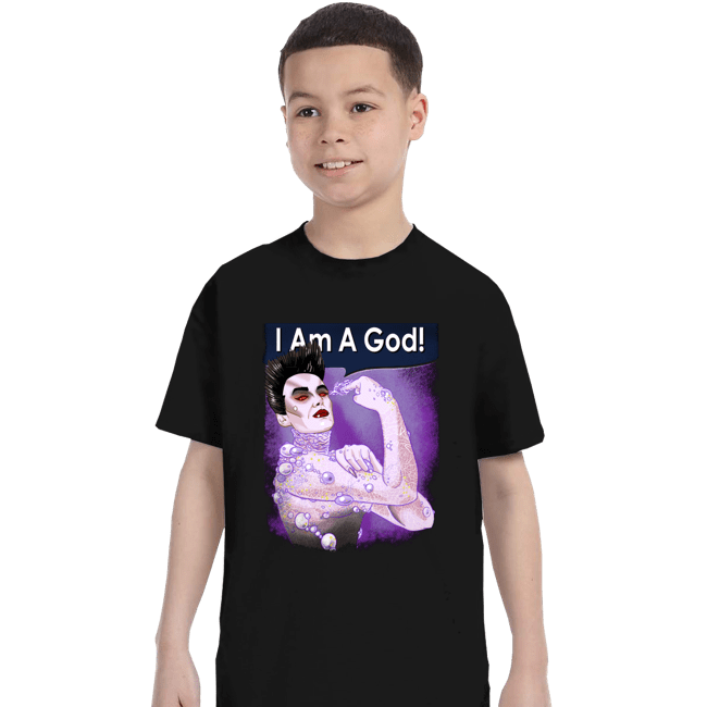Daily_Deal_Shirts T-Shirts, Youth / XS / Black I Am A God!