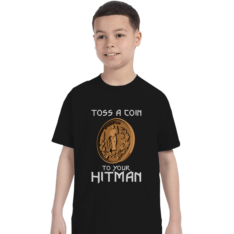 Shirts T-Shirts, Youth / XL / Black Toss A Coin To Your Hitman