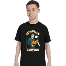 Load image into Gallery viewer, Secret_Shirts T-Shirts, Youth / XS / Black Halloween Carving
