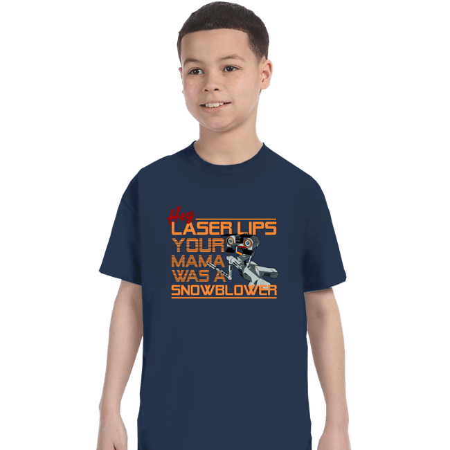 Daily_Deal_Shirts T-Shirts, Youth / XS / Navy Hey Laser Lips!