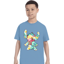 Load image into Gallery viewer, Shirts T-Shirts, Youth / XS / Powder Blue Magical Silhouettes - Stitch
