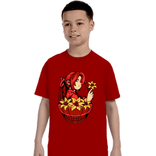 Load image into Gallery viewer, Shirts T-Shirts, Youth / XS / Red Flower Girl
