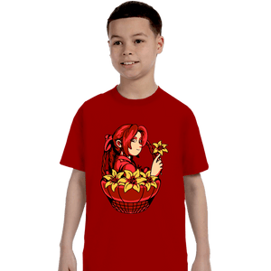 Shirts T-Shirts, Youth / XS / Red Flower Girl