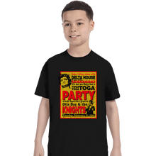 Load image into Gallery viewer, Secret_Shirts T-Shirts, Youth / XS / Black Delta House Flyer
