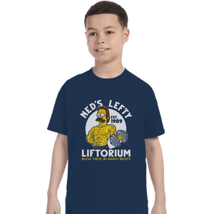 Shirts T-Shirts, Youth / XL / Navy Ned's Lefty Liftorium